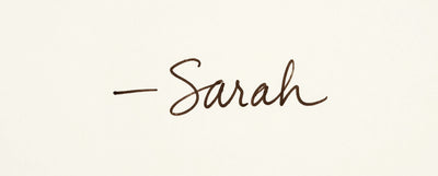 Sarah's signature